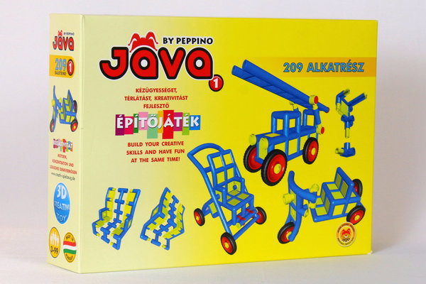 Java Peppino 1 Feuerwehrauto I Spielzeugbaukasten Steckbaukasten Steckbausteine Lernspielzeug